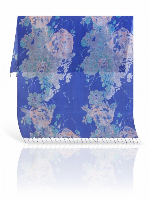 Палантин Женский S30-JEWEL.FLOWER/NAVY